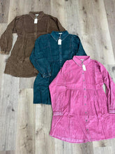Load image into Gallery viewer, Pink corduroy dress