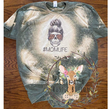 Load image into Gallery viewer, Bleach tee | MomLife Skull | Bleach MomLife shirt | Bleach shirt | Bleach tshirt | Bleach mom life skull | Mom life skull | bleach mom life
