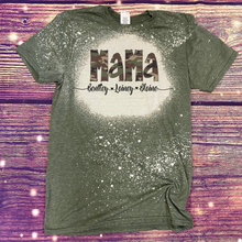 Load image into Gallery viewer, Personalized Mama Bleach Tee color options and patterns