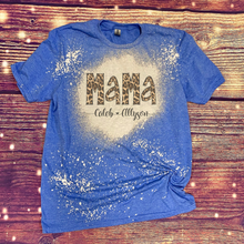 Load image into Gallery viewer, Personalized Mama Bleach Tee color options and patterns