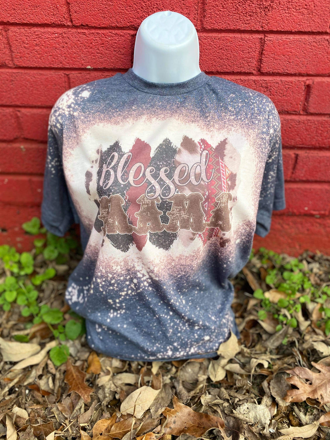 Blessed Mama Bleached Tee