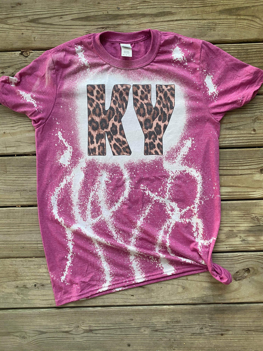 Cheetah KY Pink Bleached Tee