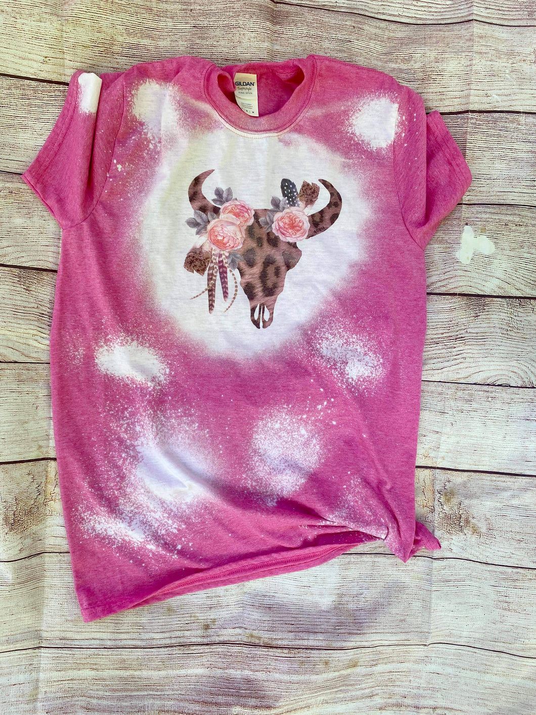 Cheetah Deer Skull Bleached Tee