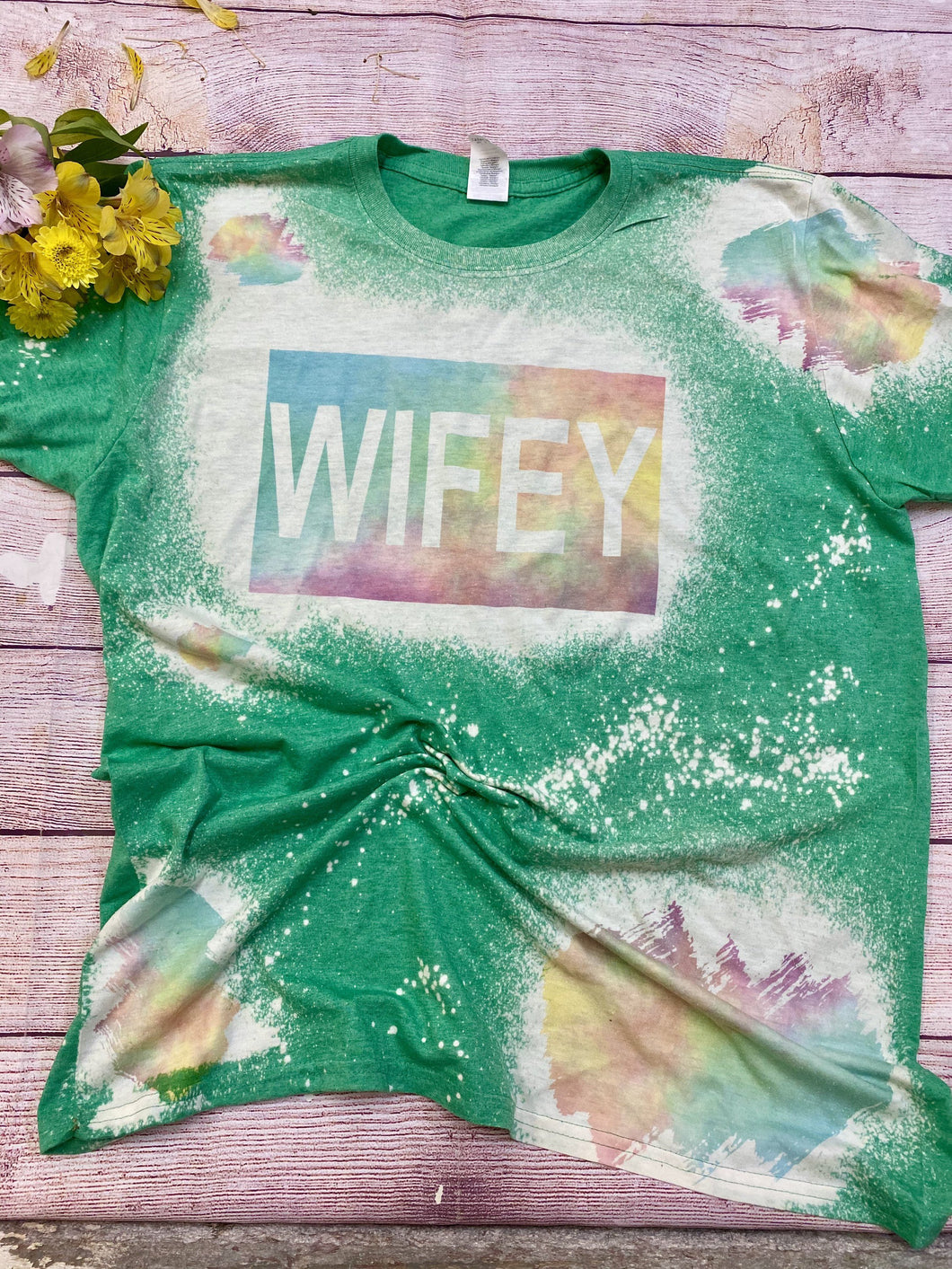 Tie dye Wifey | Wifey Tie dye | Bleach Shirt | Bleach Tee | Bleach Shirt