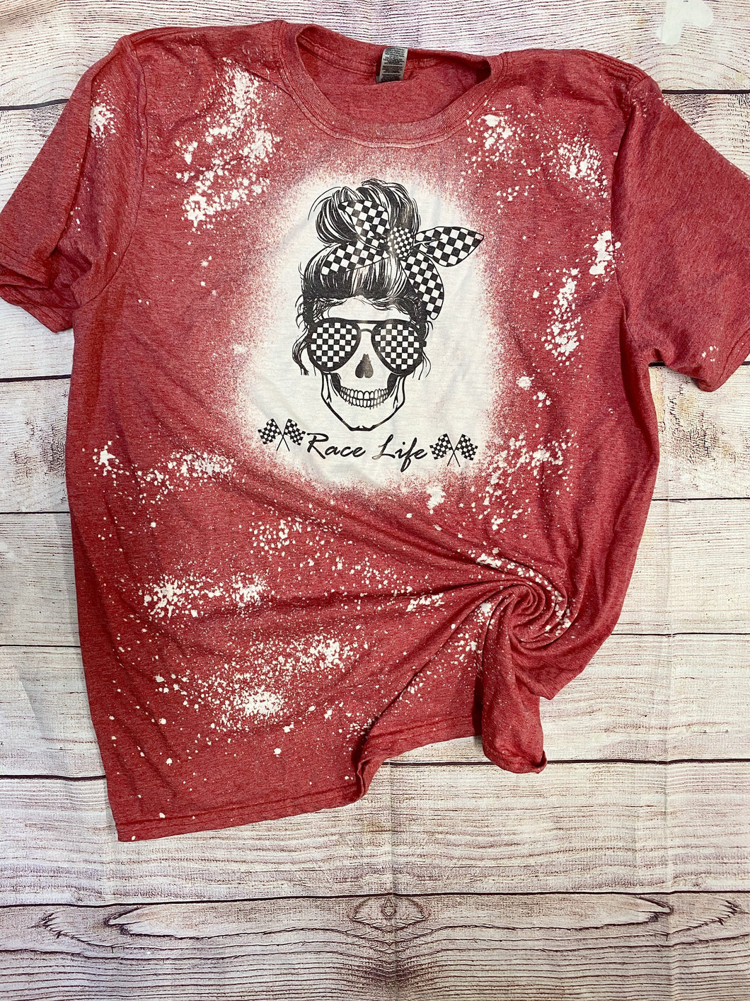 Race Life Skull Bleach shirt | Race Life Skull | Race Life | Bleach Tee | Bleach Shirt | Bleached Shirt