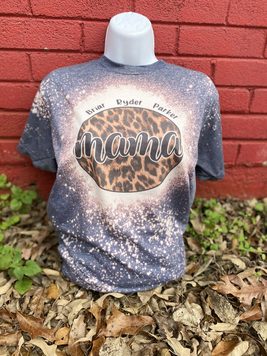 Personalized Mama circle Bleach Tee