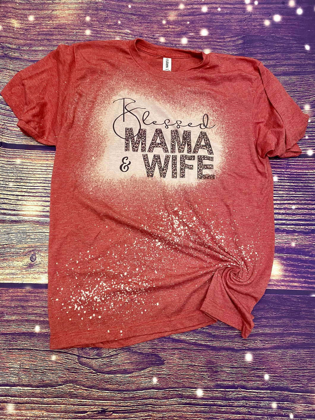 Blessed Mama and Wife | Bleach Tee | Bleach Shirt | Blessed Mama Bleach Shirt | Bleached Shirt