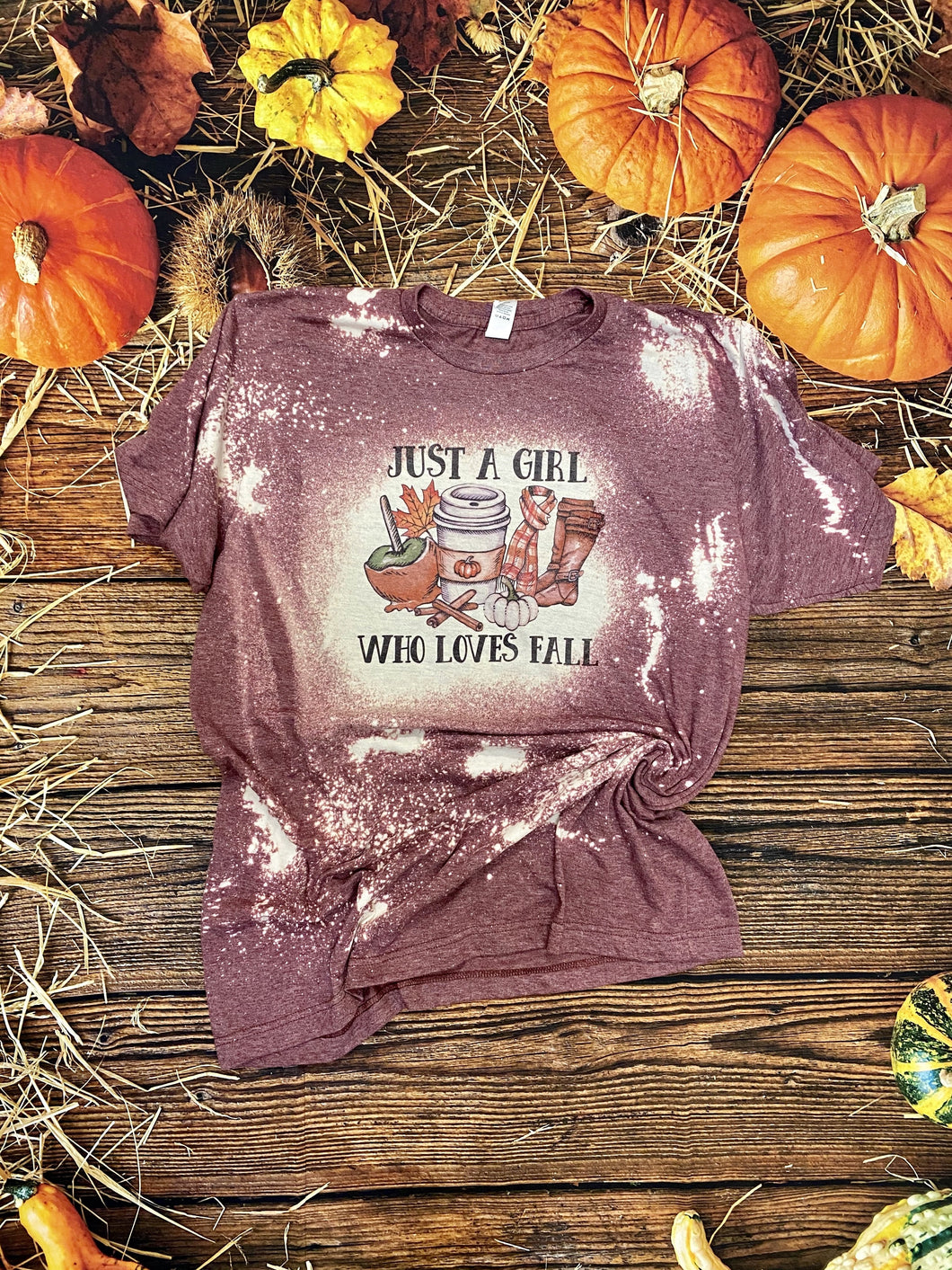 Just a Girl Who Loves Fall Bleach Tee | Bleach Shirt