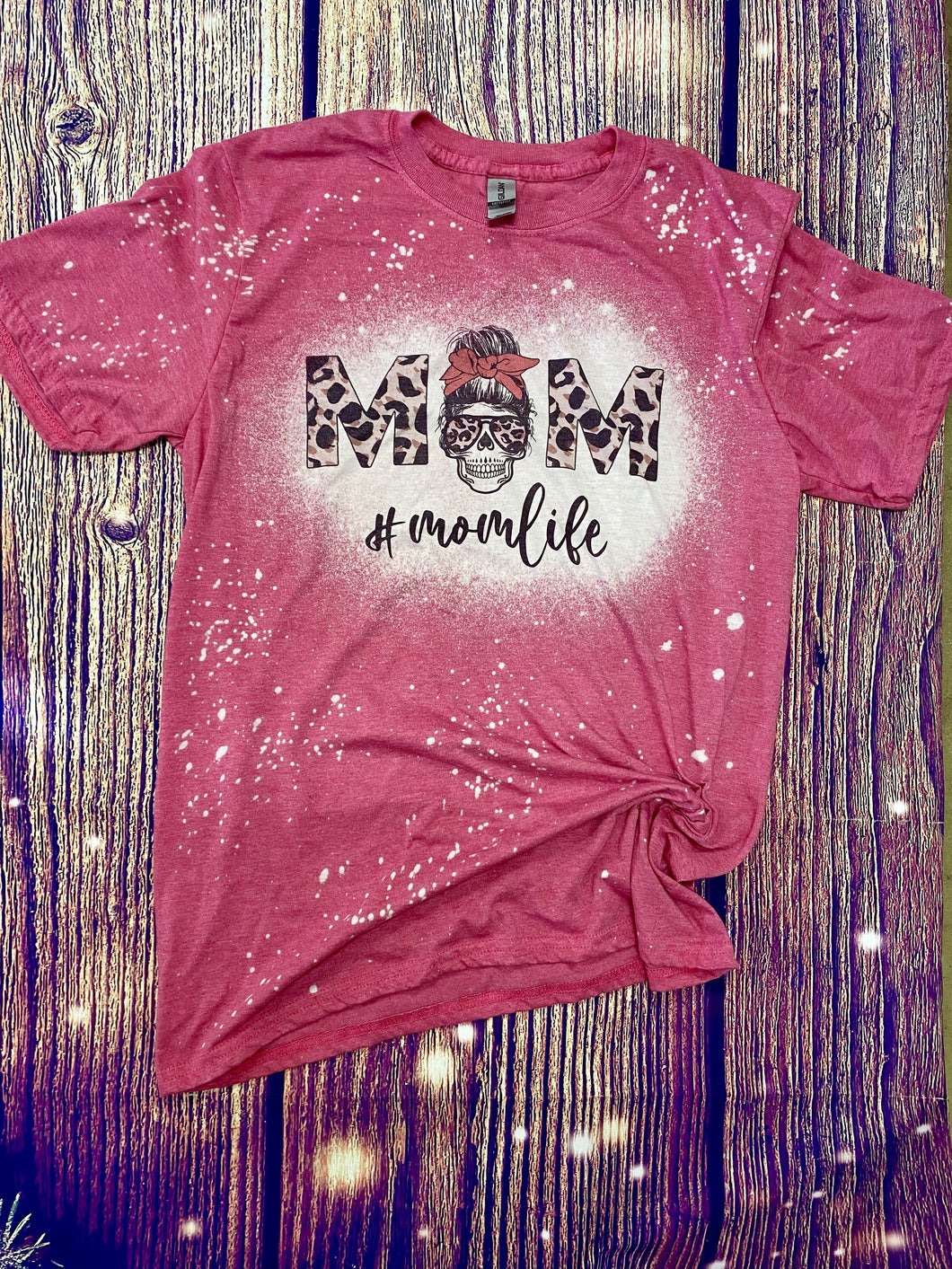 Mom life skull Bleach Tee