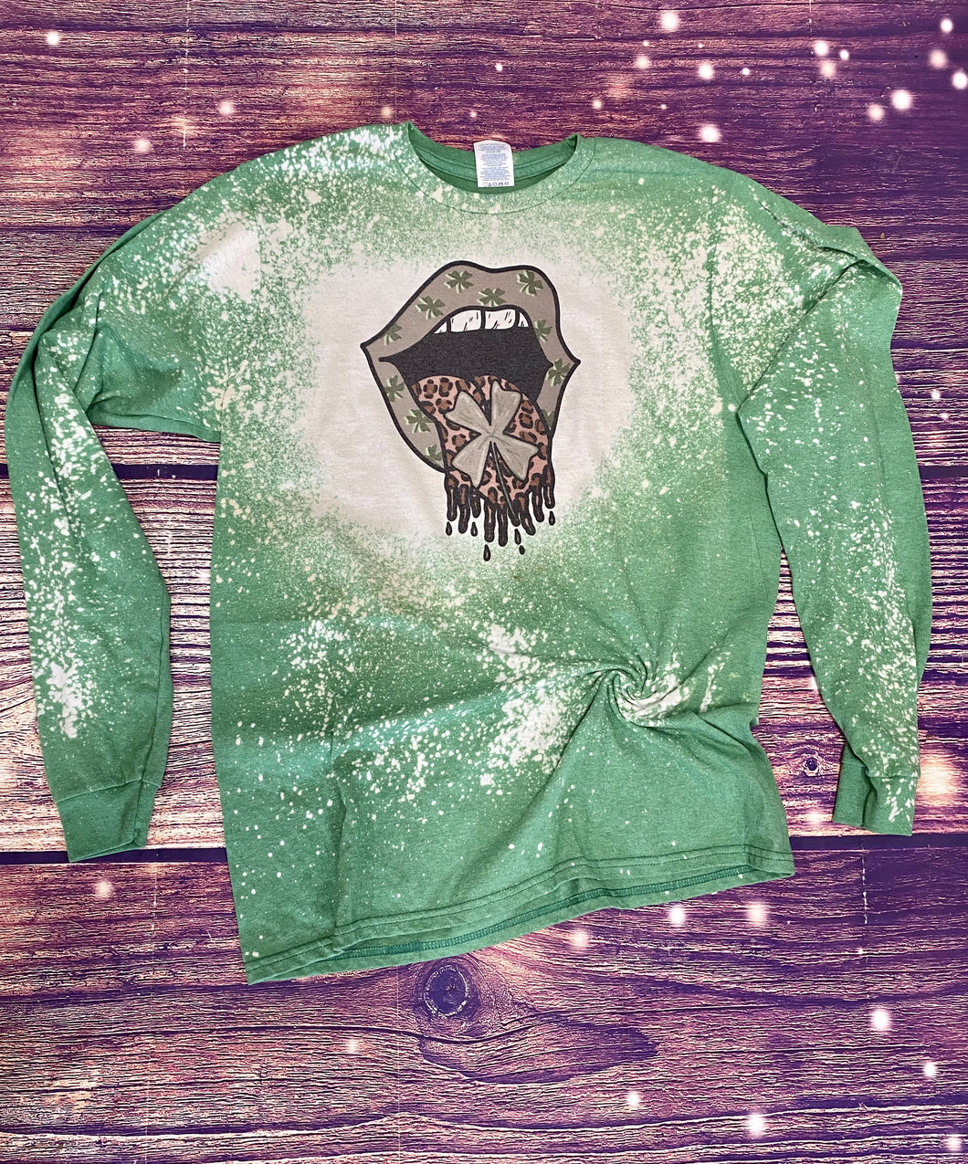 St. Patrick’s lips bleach long sleeve shirt