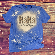 Load image into Gallery viewer, Personalized Mama Bleach Tee color options and patterns
