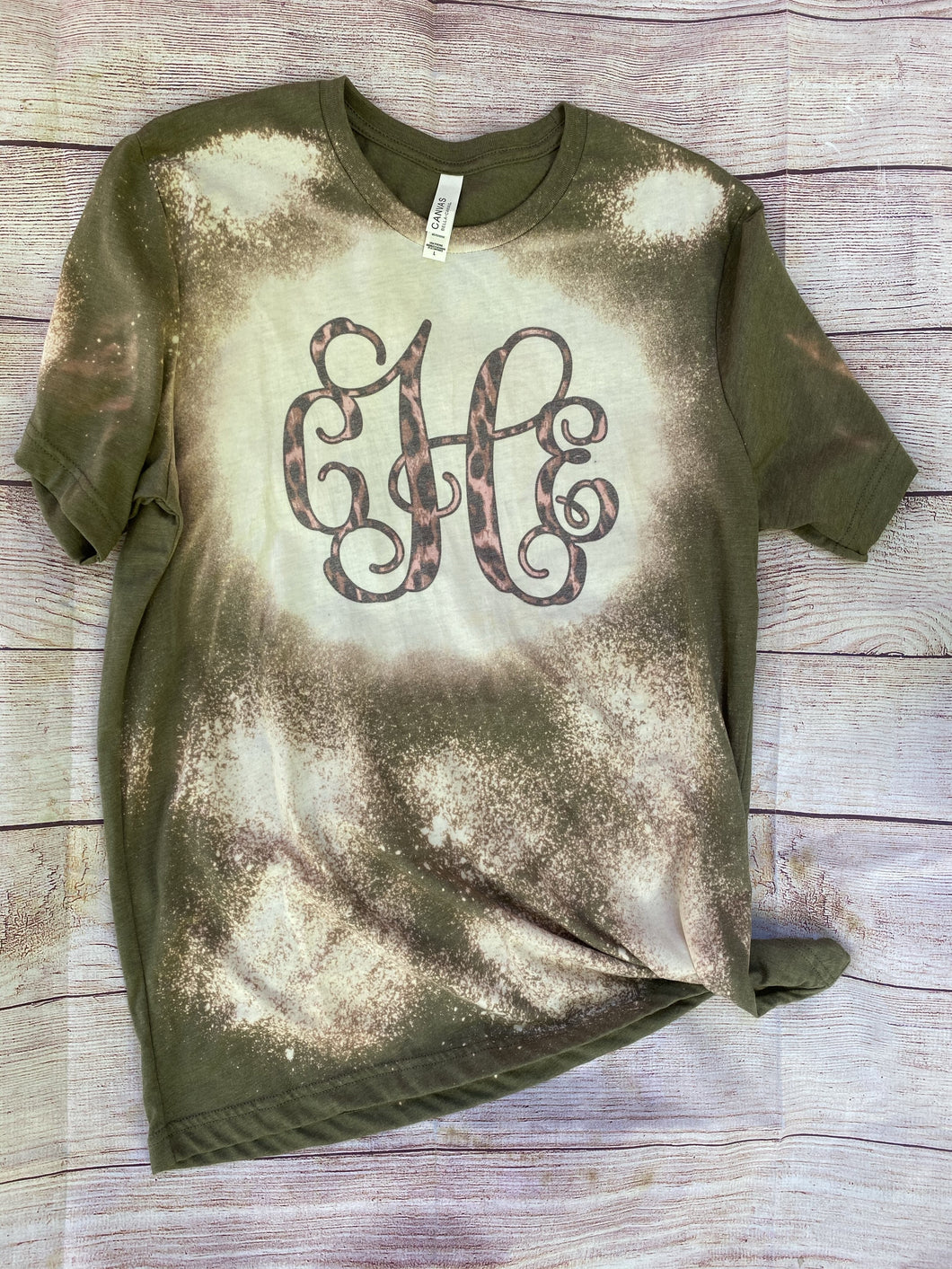 Cheetah monogram bleach shirt