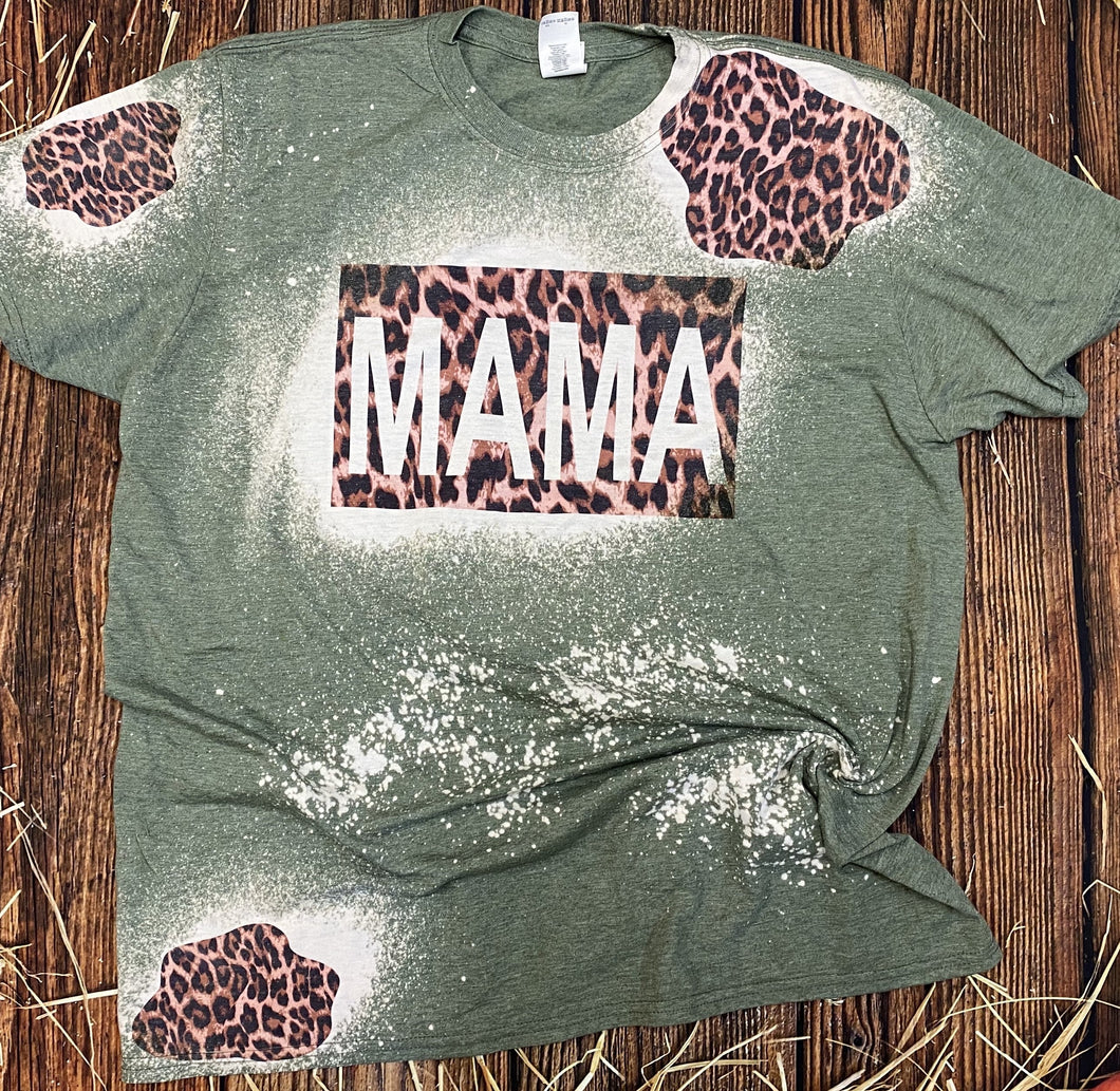 Cheetah Mama Bleach Tee