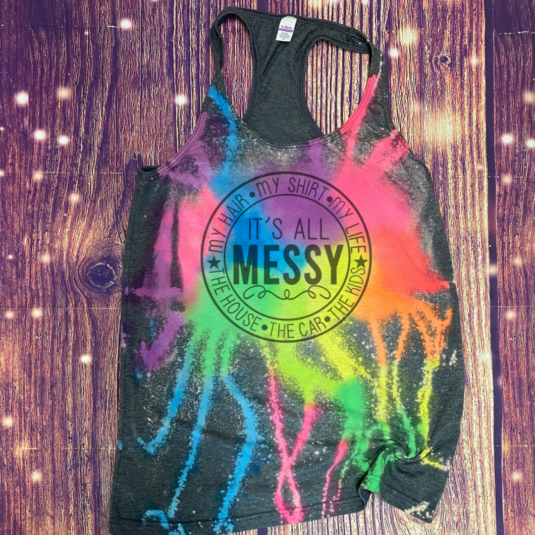 It’s All Messy Reverse Tie Dye Tank